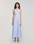 Striped maxi dress with lace
