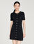 Button-up knit short dress