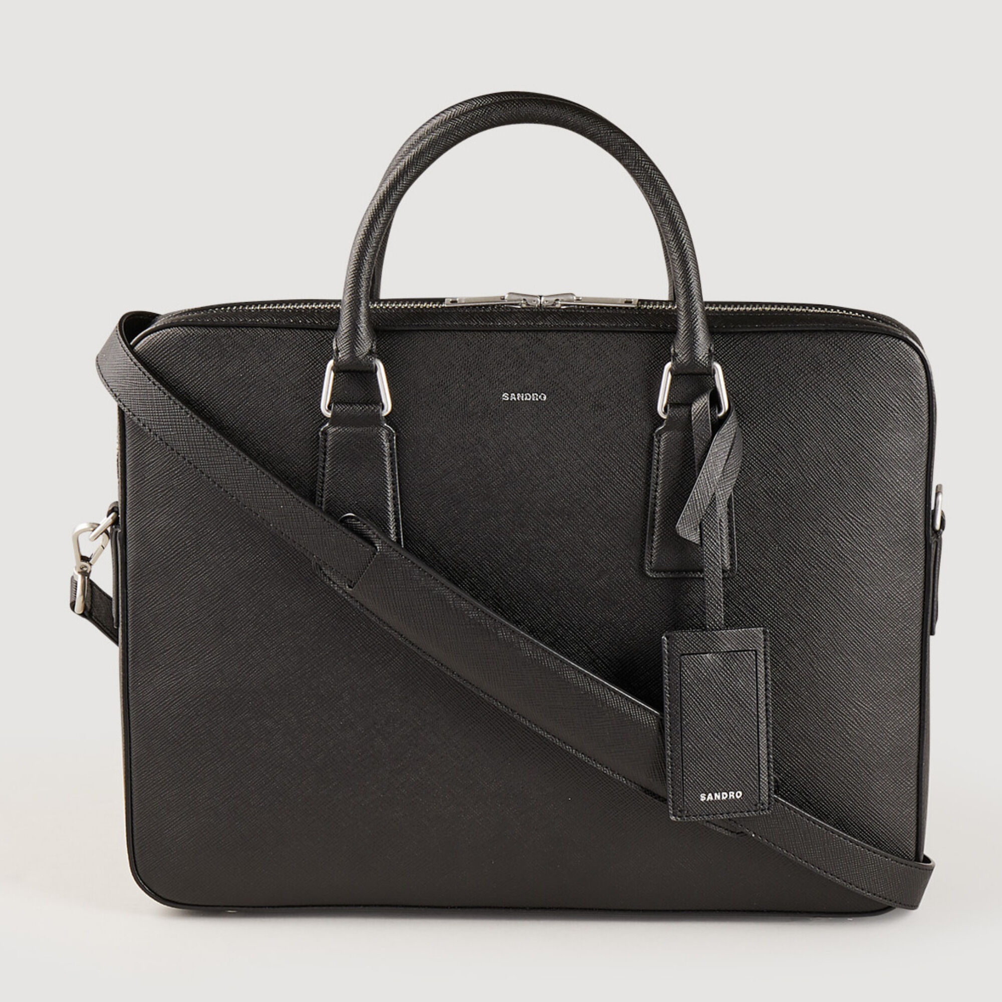 Slim leather briefcase