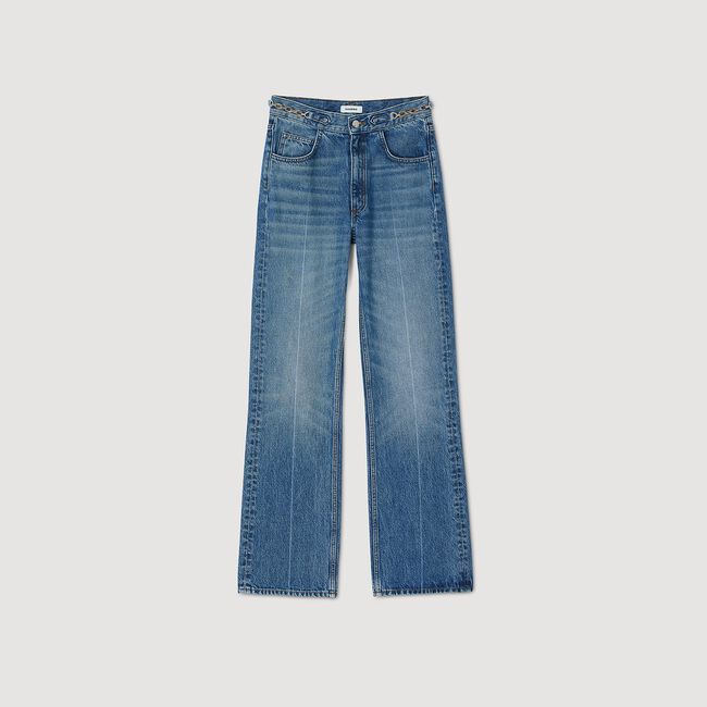 Curb chain jeans