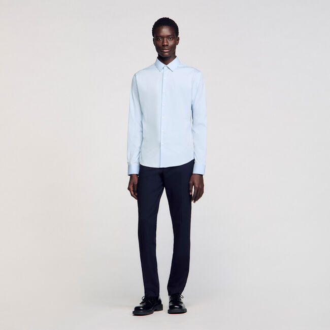Fitted stretch cotton shirt