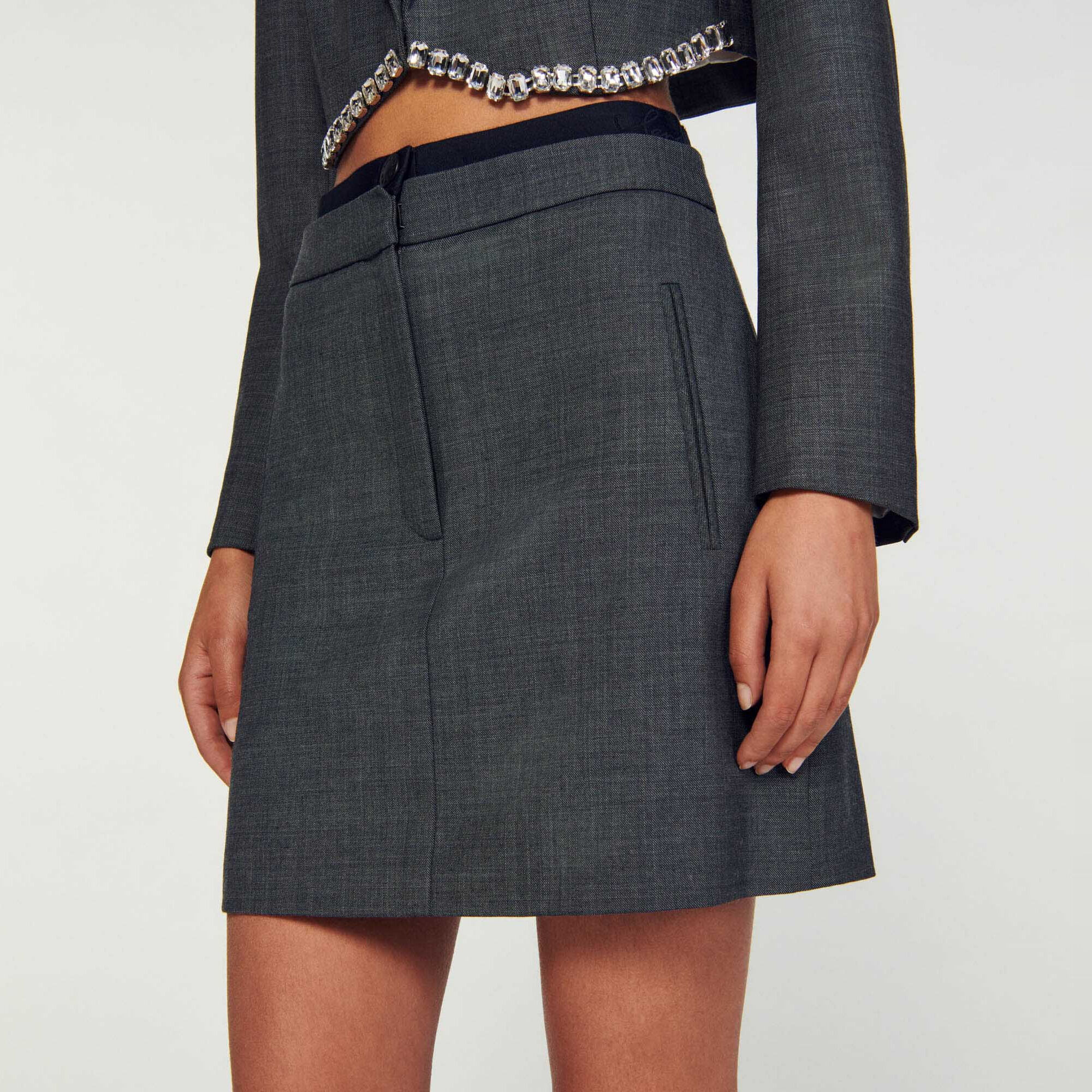 Elasticated mini skirt