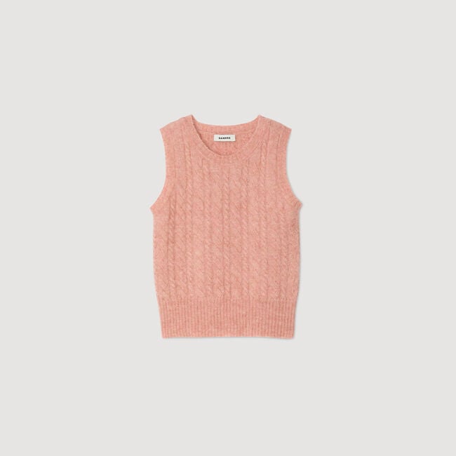 Twisted sleeveless jumper