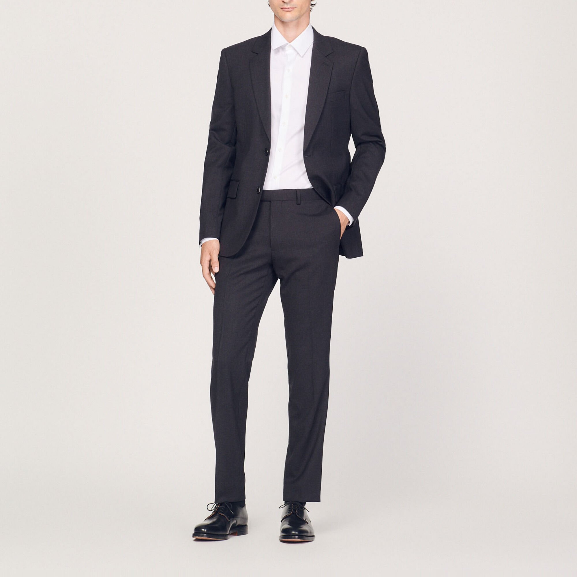 Wool suit trousers
