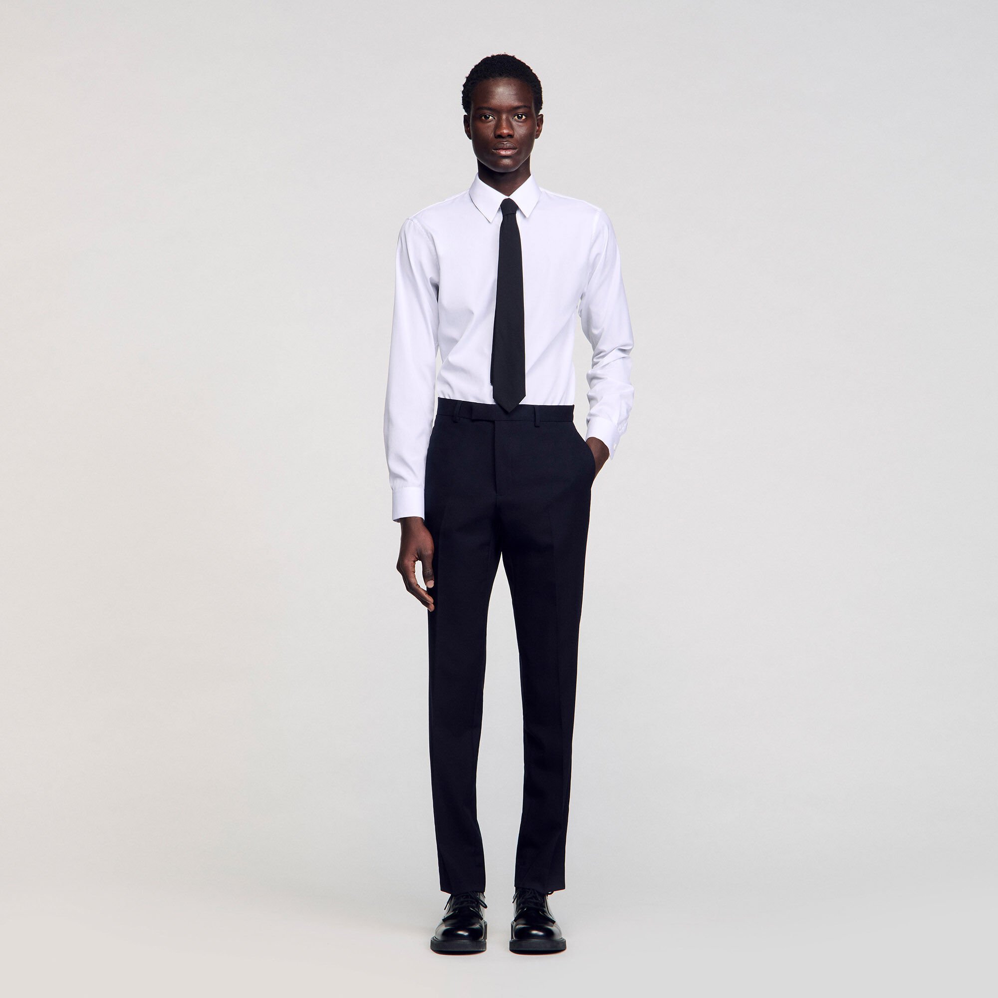 Wool suit trousers