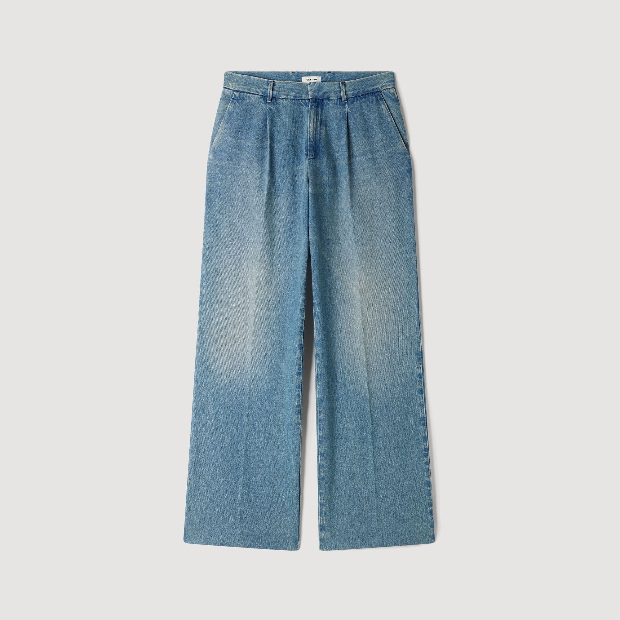 Wide-leg faded-effect jeans - Men | Sandro
