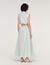 Rhinestone striped long skirt