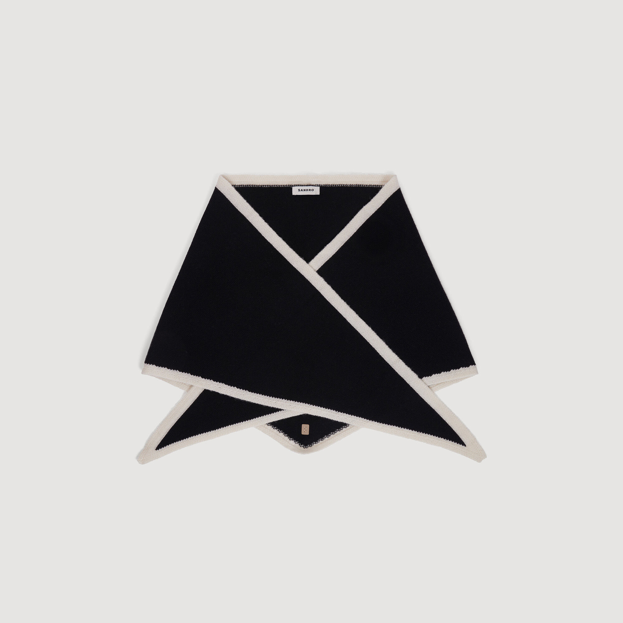 Two-tone wool triangle scarf - Women | Sandro