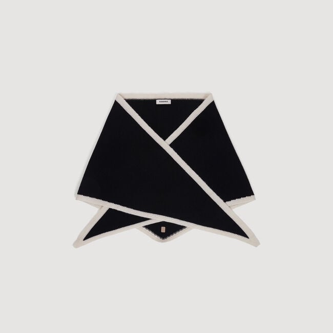 Two-tone wool triangle scarf - Women | Sandro