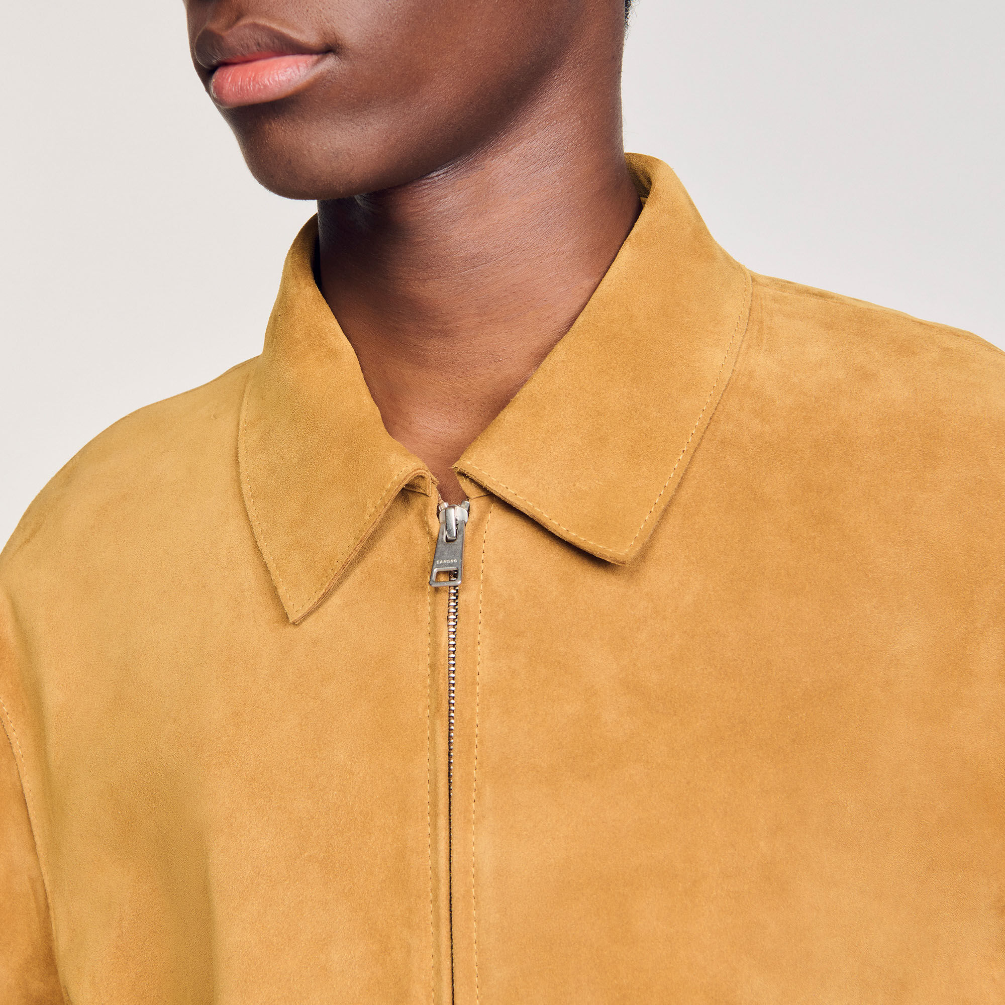 Split leather jacket