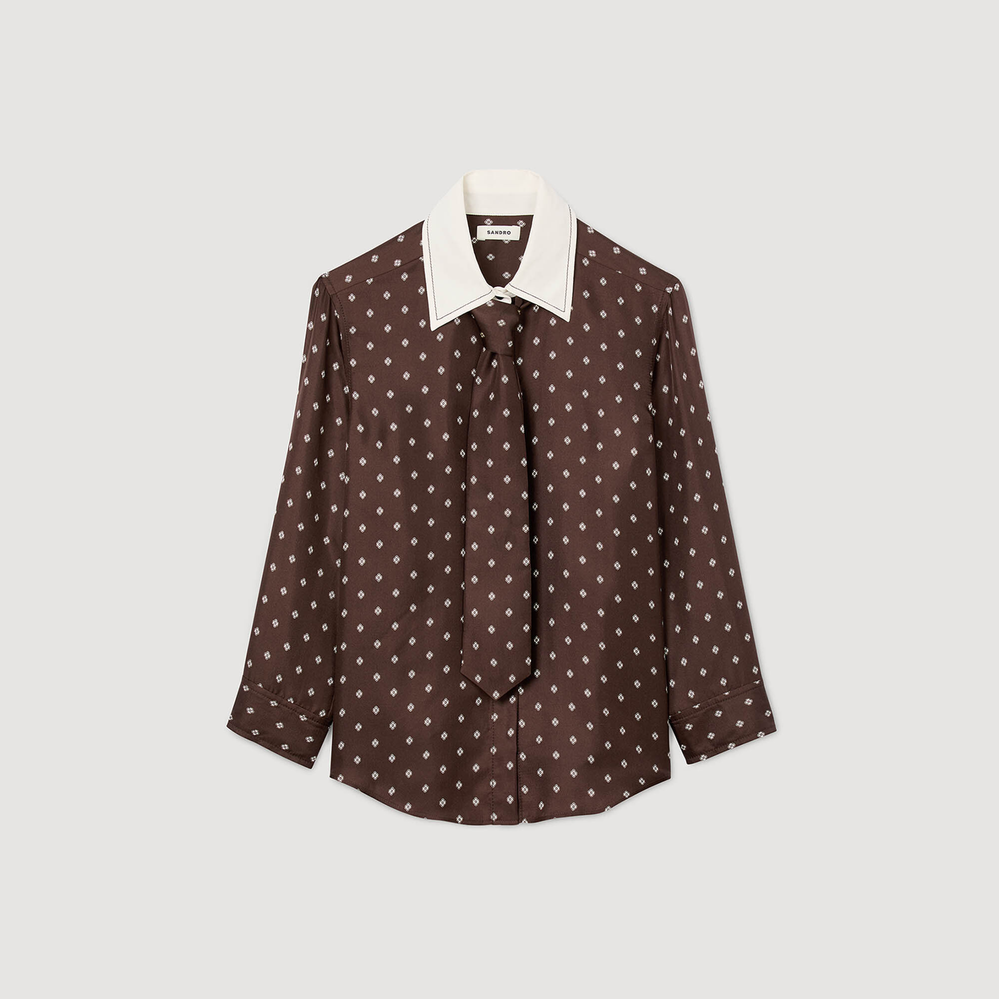 Floaty tie print shirt
