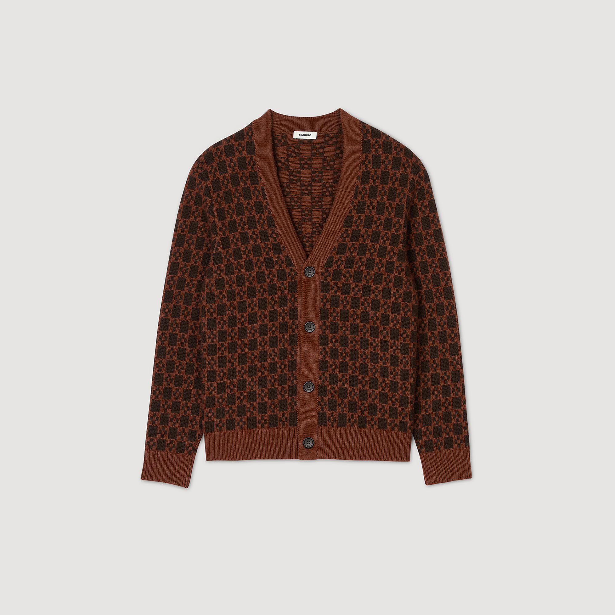 Jacquard square cross pattern