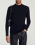 Rib knit crew neck jumper