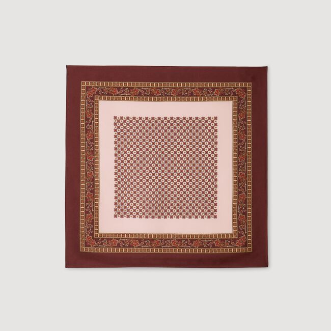 Placed print scarf