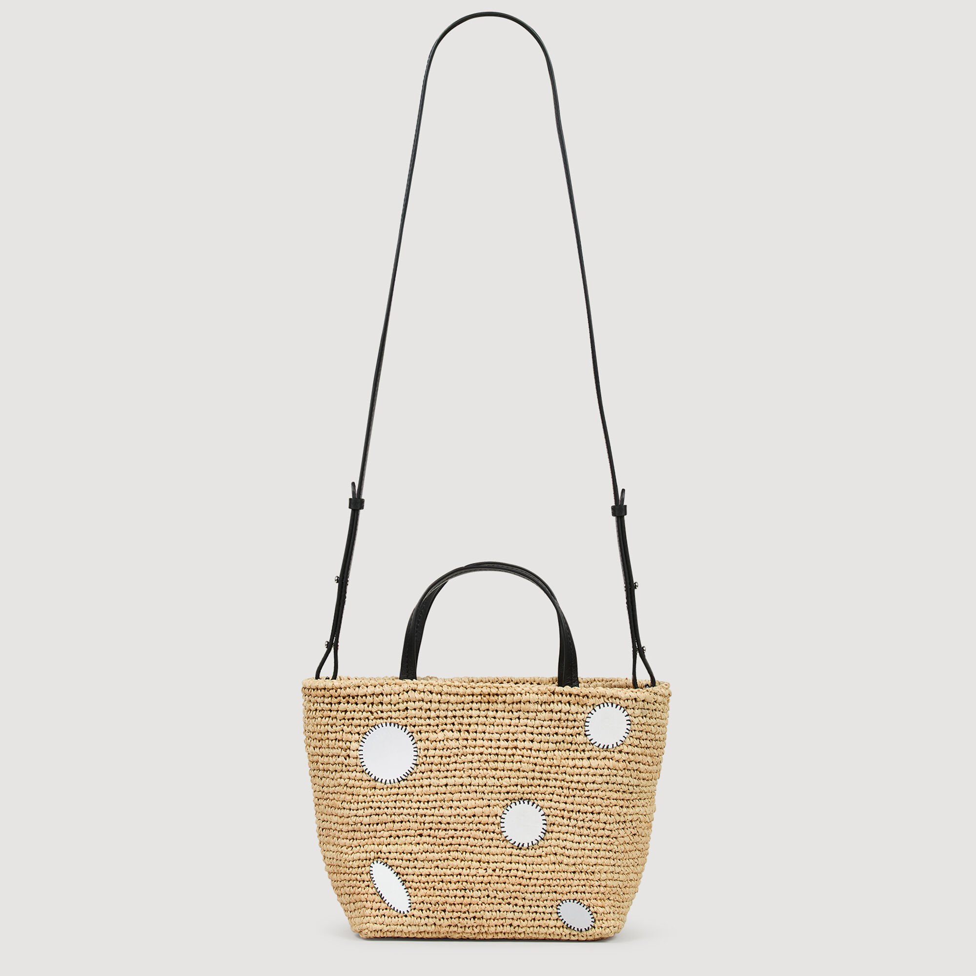 Raffia basket bag