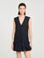 Short tailored dress with ruffle