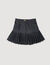 Short denim ruffled skirt