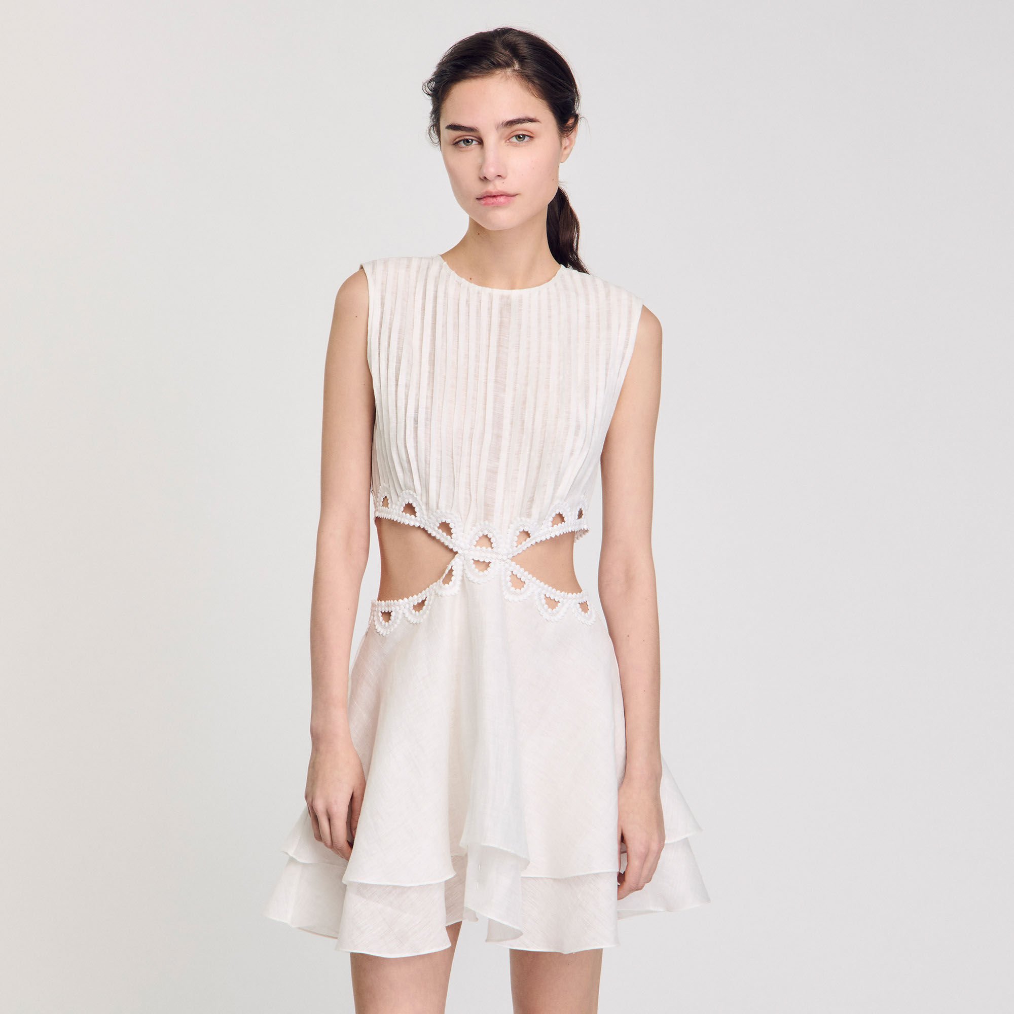 Short dress with cutouts