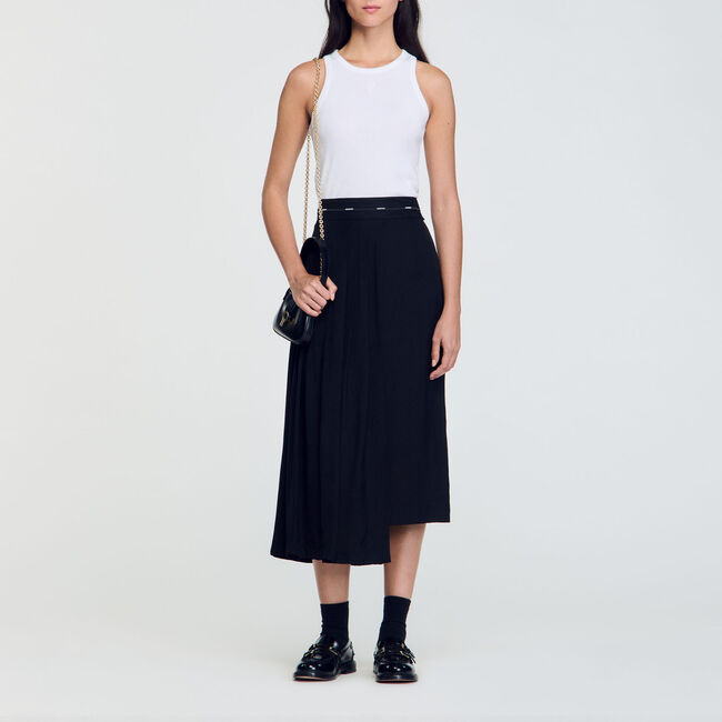 Long asymmetrical skirt