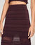 Pointelle knit maxi skirt