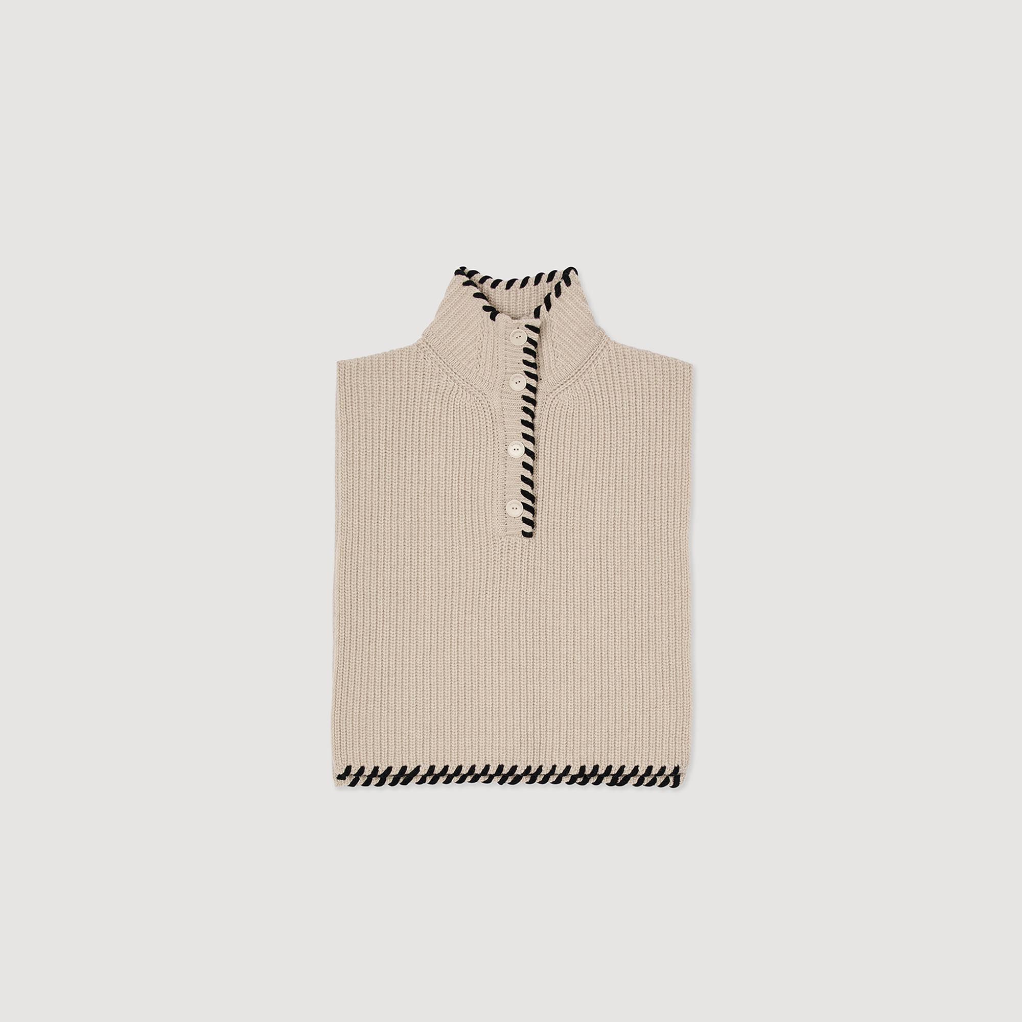 Knit collar snood
