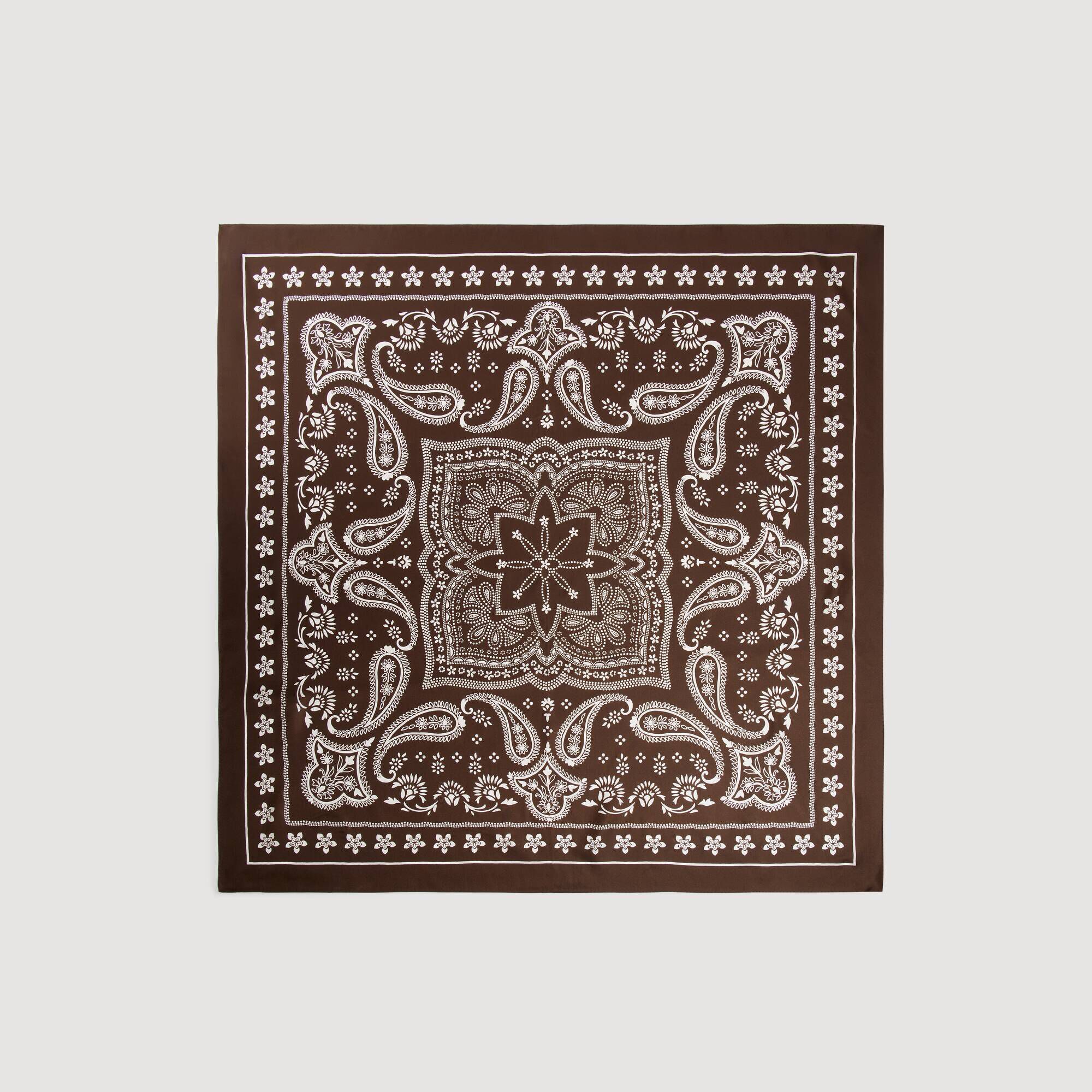 Silk bandana print scarf