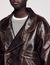 Oversized leather jacket