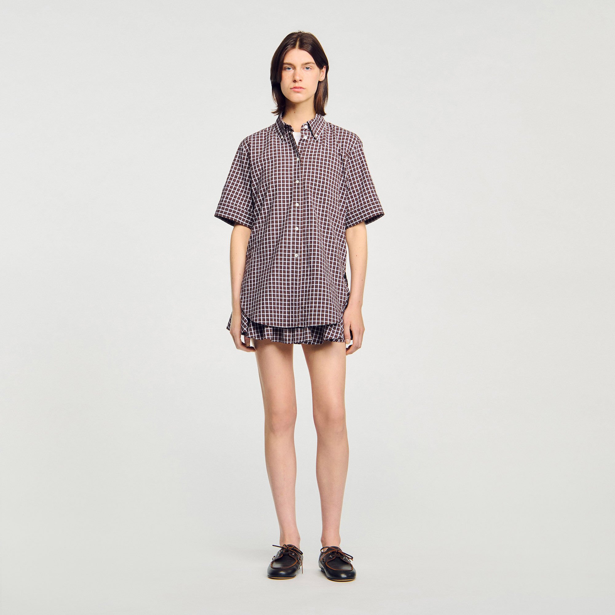 Oversized check shirt