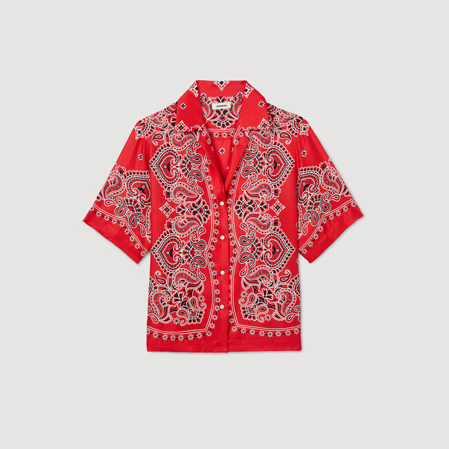 Bandana print silk shirt