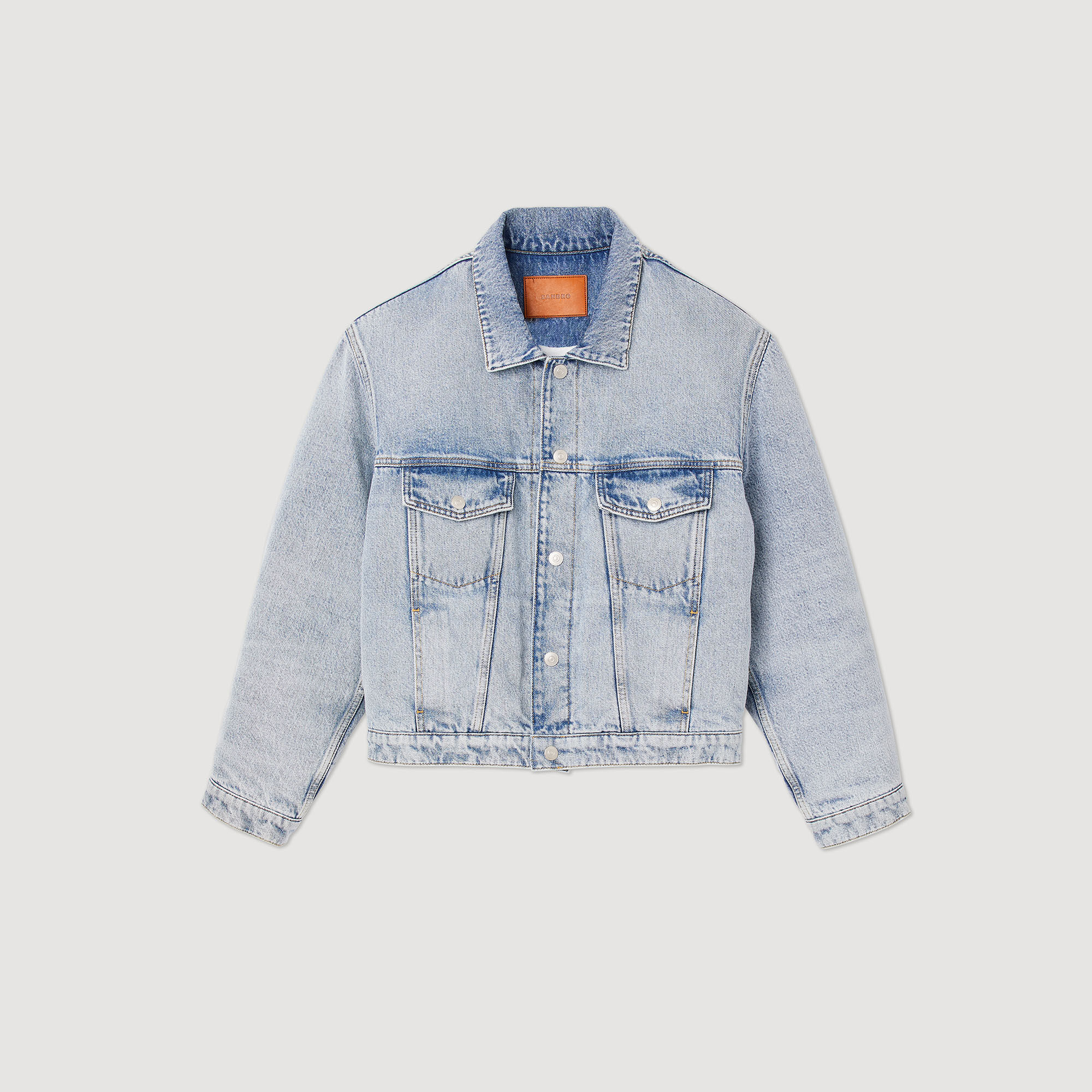 Fleece denim jacket