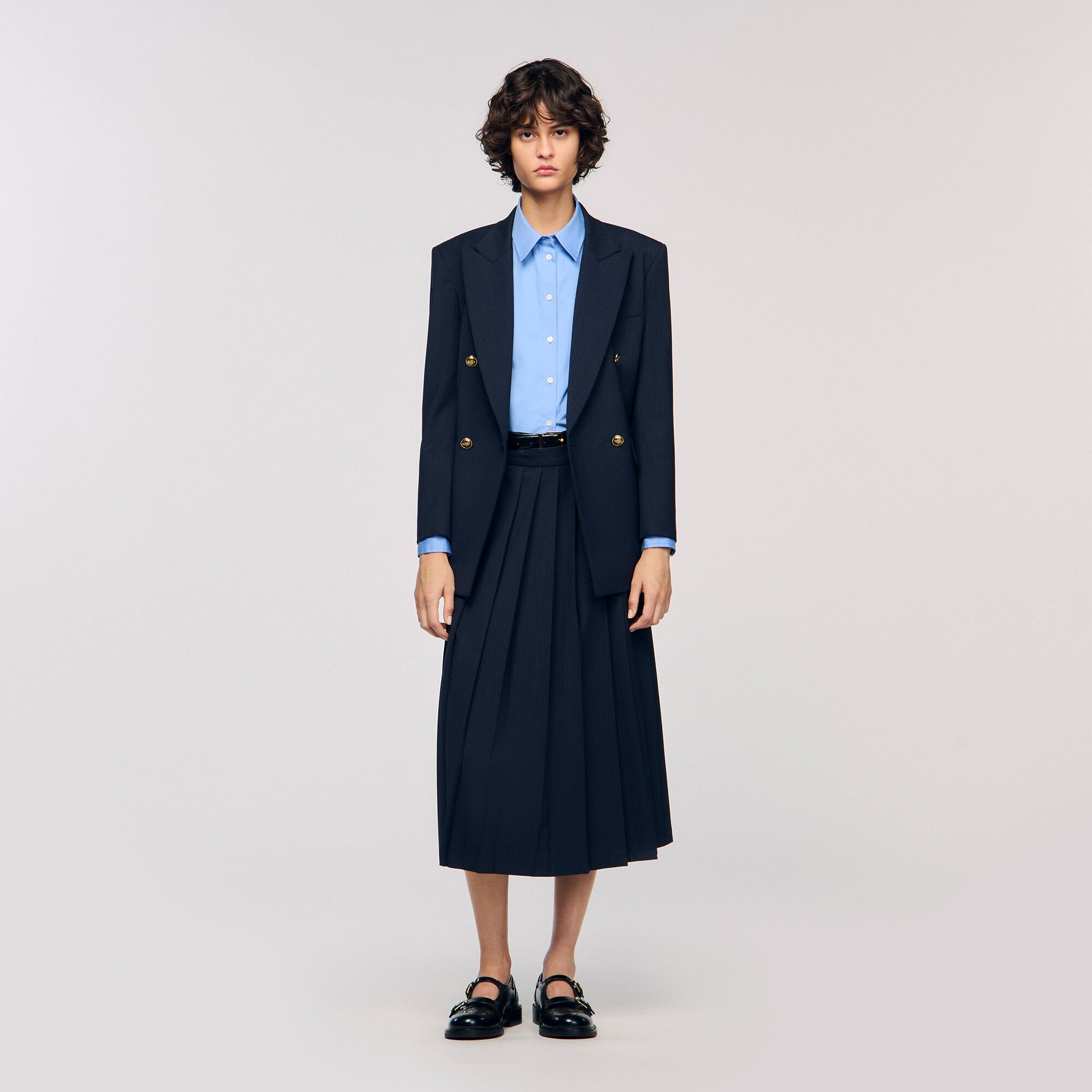 Long pleated skirt
