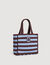 Striped crochet bag