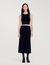 Jewellery-neck knit top