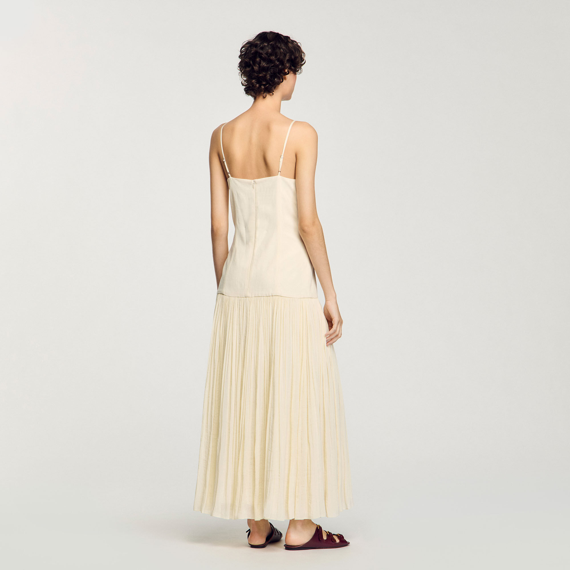 Pleated maxi dress