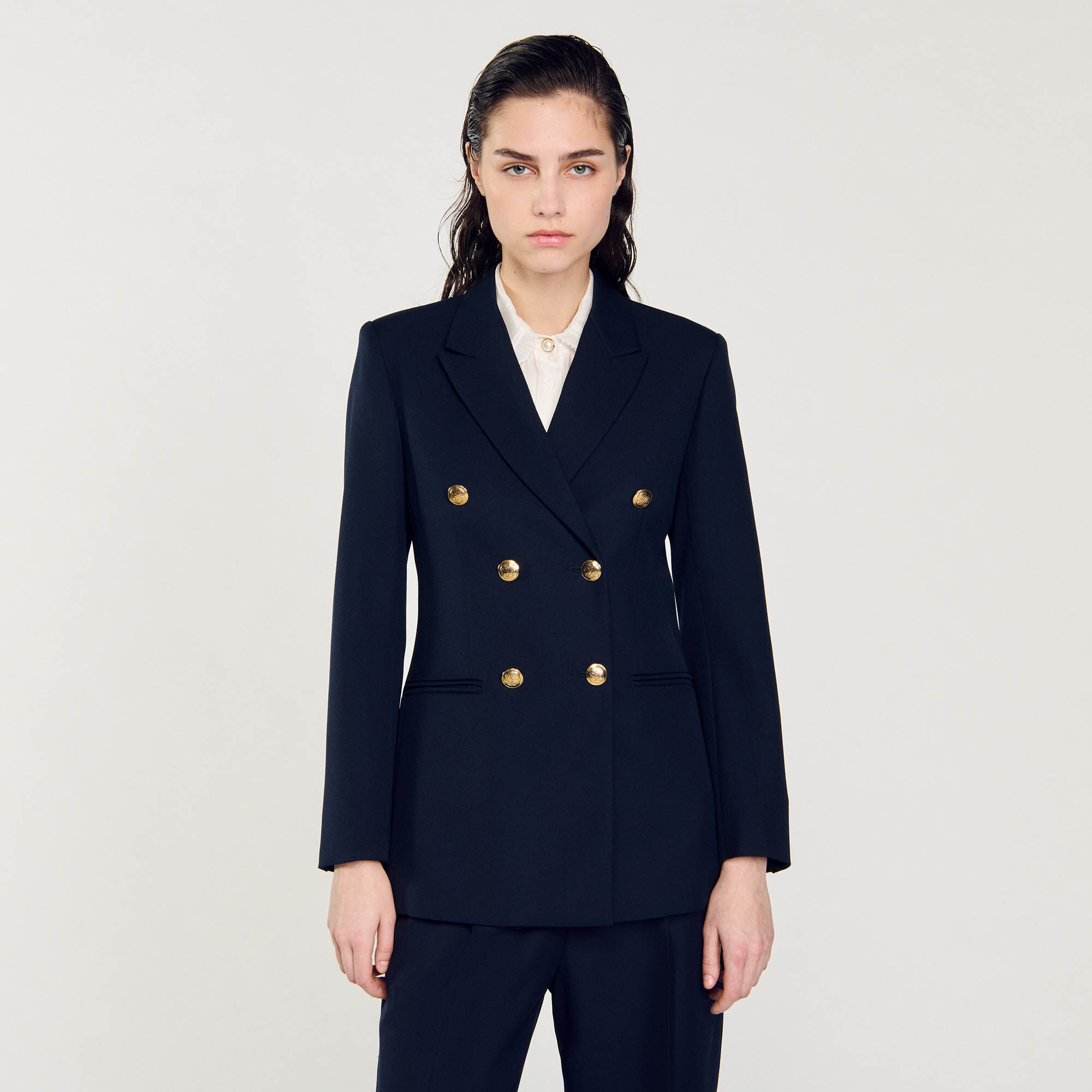 Double-breasted suit jacket