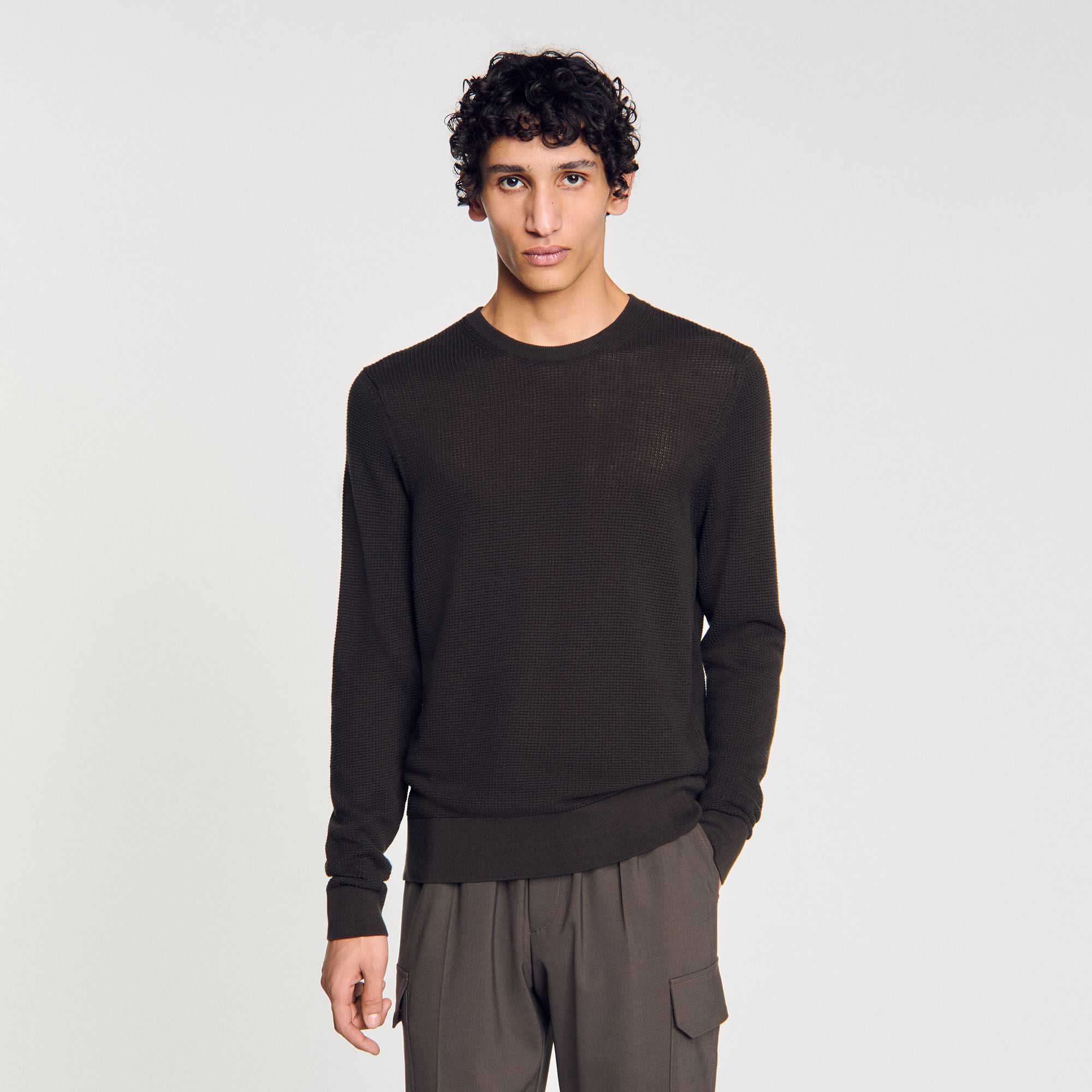 Textured knit jumper
