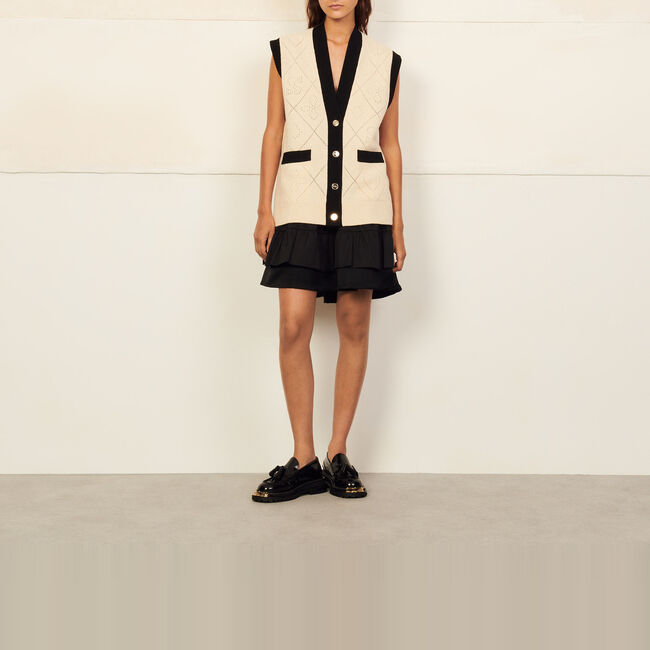 Oversized sleeveless coatigan