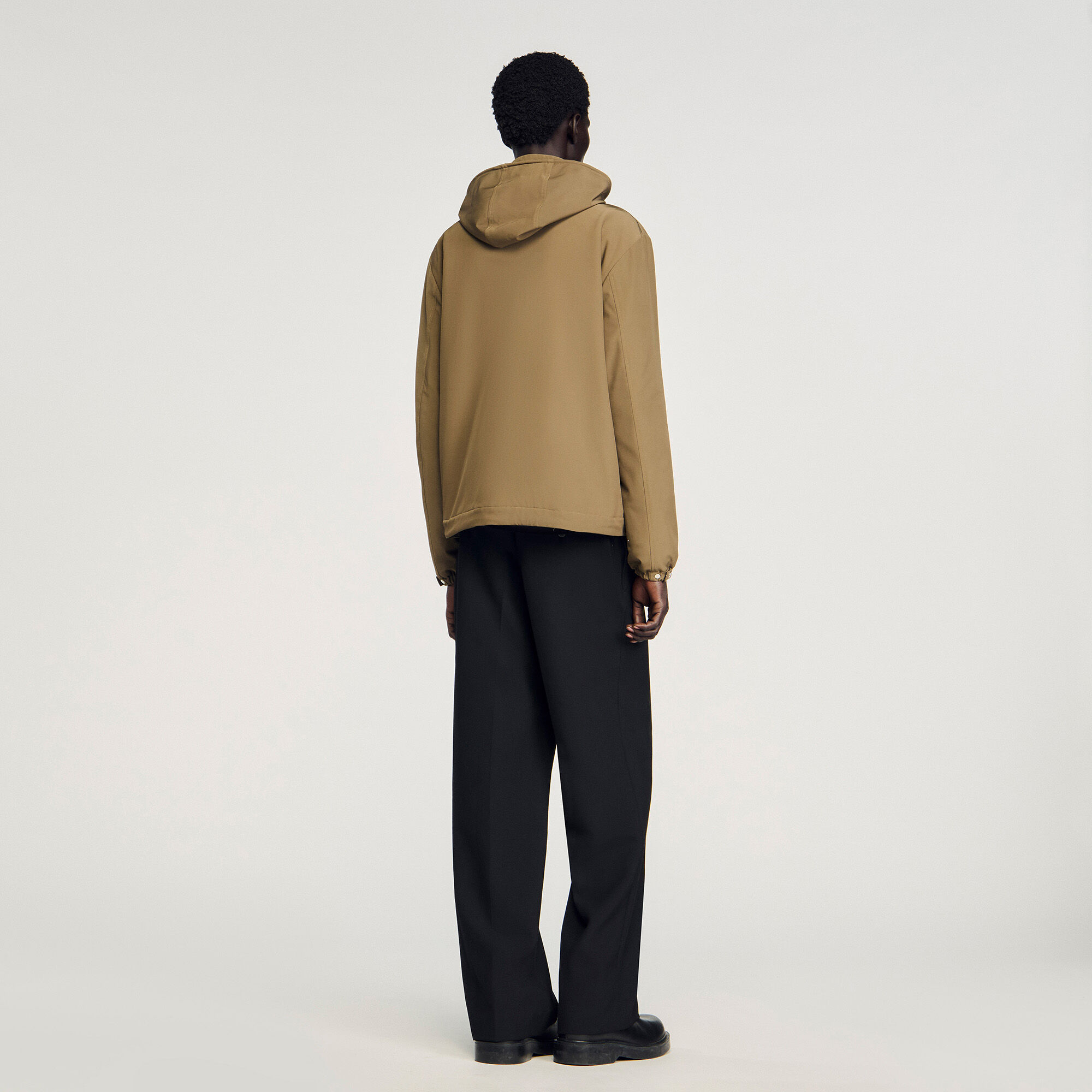 Zip-up hooded jacket