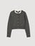 Cardigan with removable ruffle collar