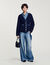 Cardigan with denim details
