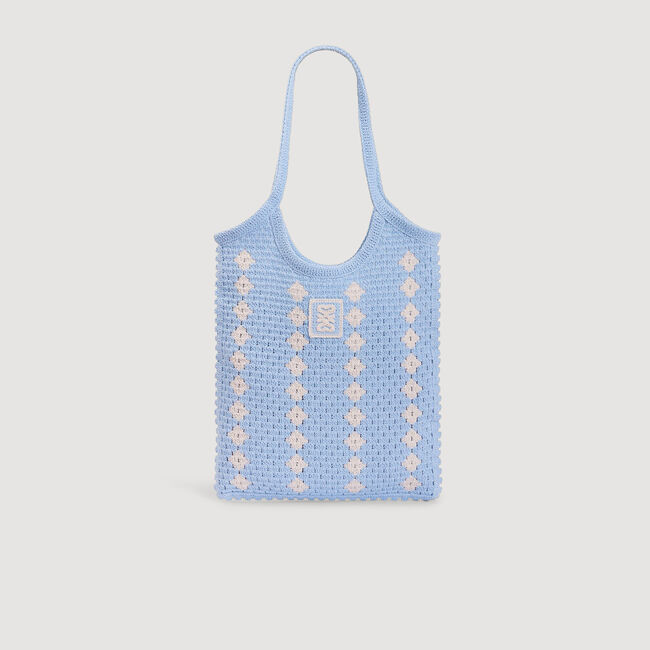 Two-tone crochet bag