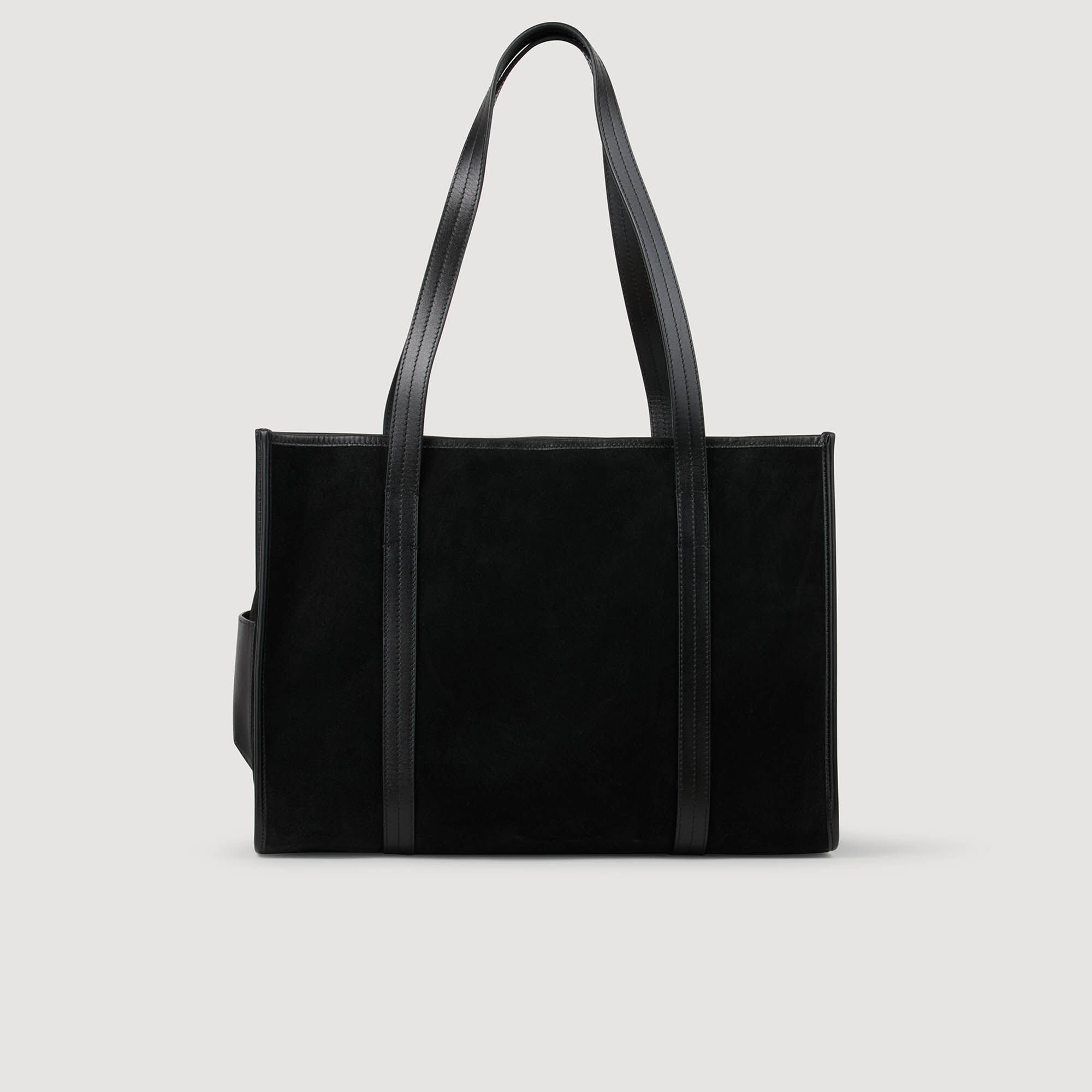 Soft suede shopping bag