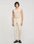 Elasticated straight-leg trousers
