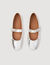 Shiny leather ballet flats