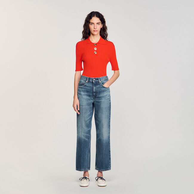 Polo-neck jumper