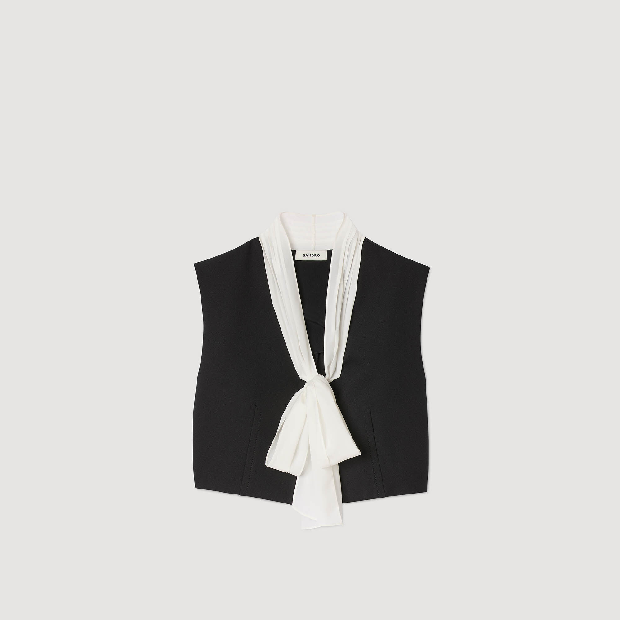 Bow neck crop top