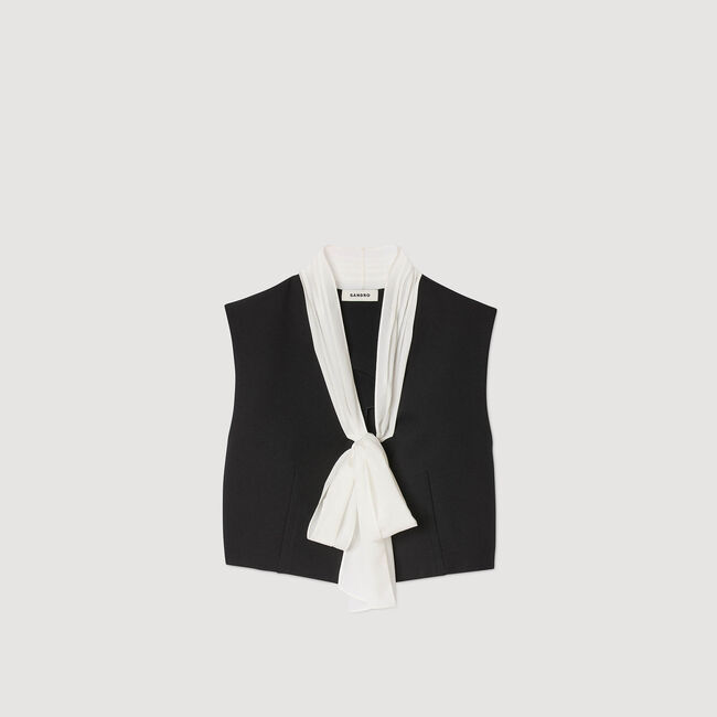 Bow neck crop top