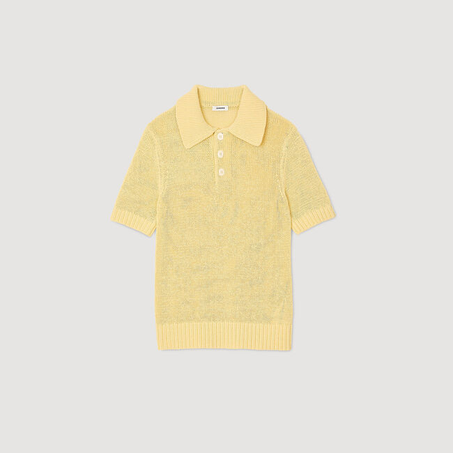 Knit polo shirt
