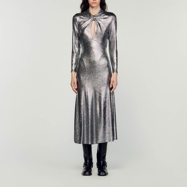 Metallic maxi dress