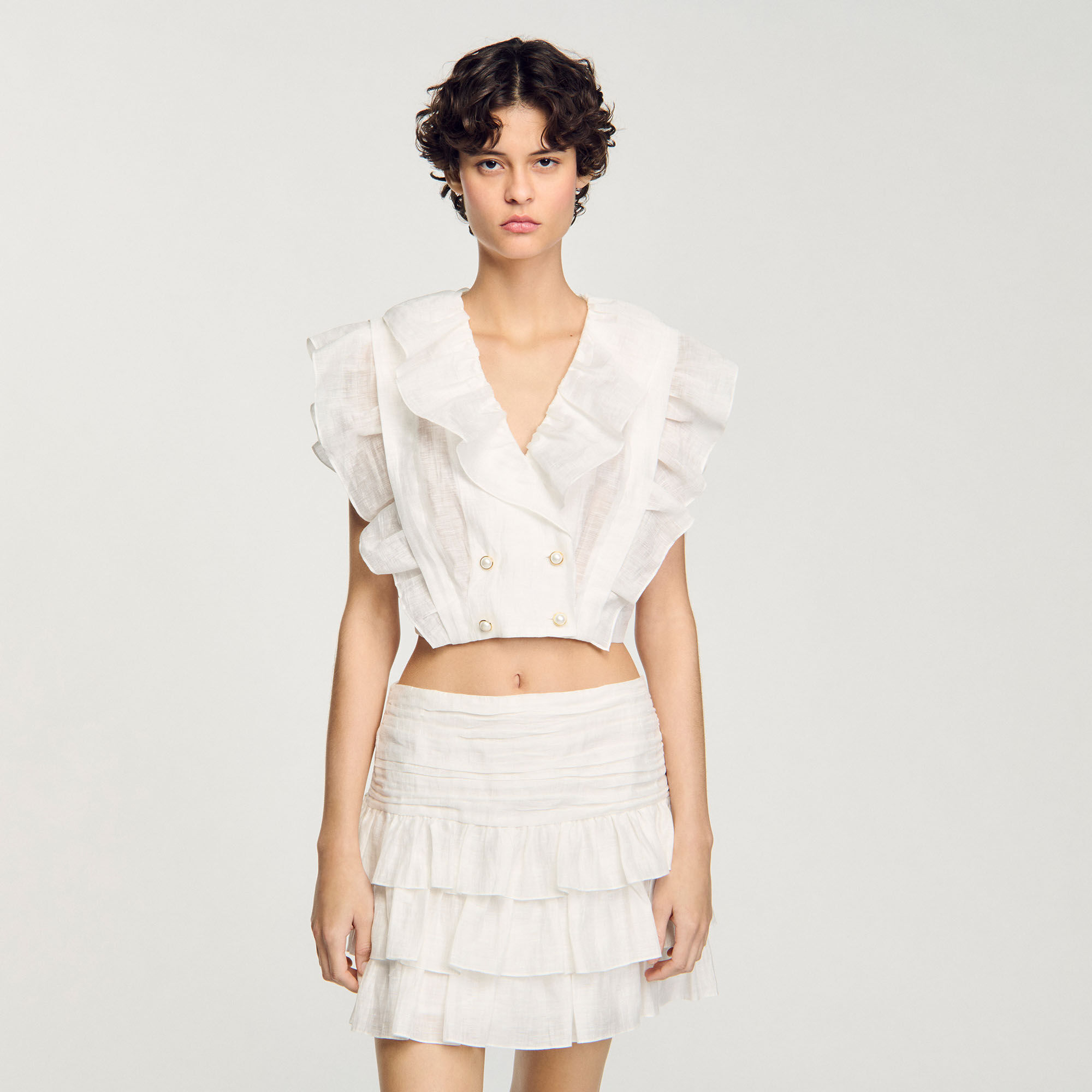 Ruffled crop top
